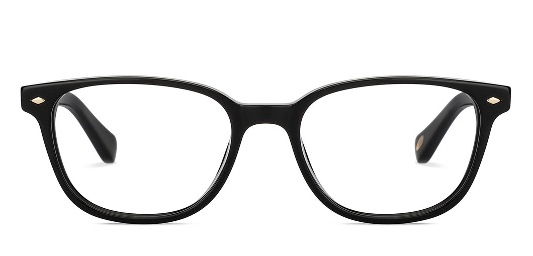 Black Square Full Rim Women Eyeglasses by Fossil-205591