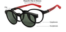 Load image into Gallery viewer, Black Square Full Rim Kids Eyeglasses by Hooper Switch-200336