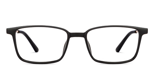 Black Rectangle Full Rim Unisex Eyeglasses by Lenskart Air-151688