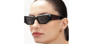 Black Rectangle Full Rim Women Sunglasses by John Jacobs-216823