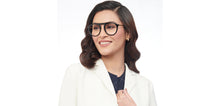 Load image into Gallery viewer, Black Aviator Full Rim Unisex Eyeglasses by John Jacobs-205975