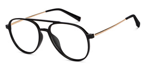 Black Aviator Full Rim Unisex Eyeglasses by Lenskart Air-151675