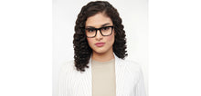 Load image into Gallery viewer, Black Rectangle Full Rim Unisex Eyeglasses by John Jacobs-206363