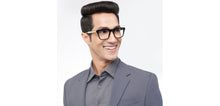 Load image into Gallery viewer, Black Rectangle Full Rim Unisex Eyeglasses by John Jacobs-206363