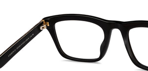 Black Rectangle Full Rim Unisex Eyeglasses by John Jacobs-206363