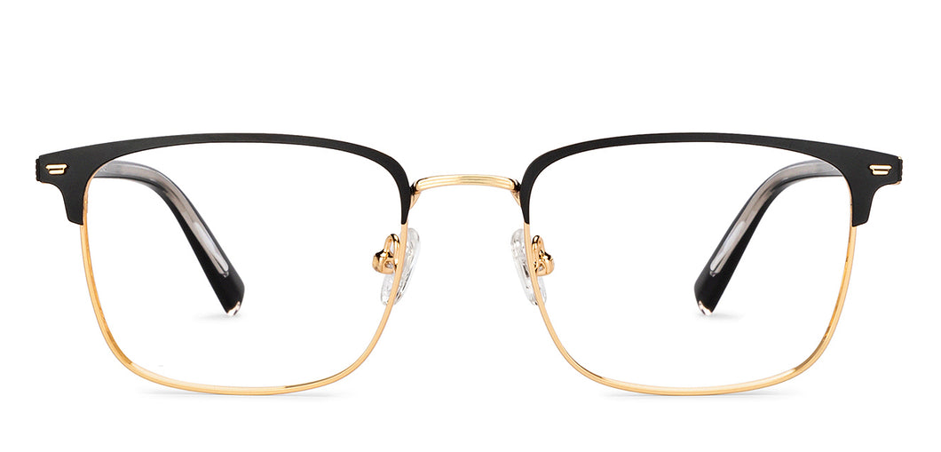 Black Rectangle Full Rim Unisex Eyeglasses by Vincent Chase-201098
