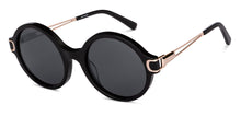 Load image into Gallery viewer, Black Round Full Rim Unisex Sunglasses by John Jacobs-152719