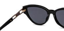Load image into Gallery viewer, Black Cat Eye Full Rim Unisex Sunglasses by John Jacobs-152731