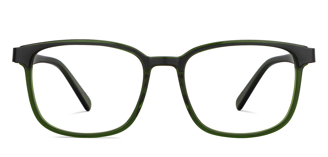 Green Rectangle Full Rim Unisex Eyeglasses by Vincent Chase Computer Glasses-204988