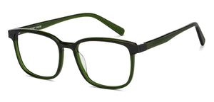 Green Rectangle Full Rim Unisex Eyeglasses by Vincent Chase Computer Glasses-204988