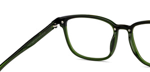 Green Rectangle Full Rim Unisex Eyeglasses by Vincent Chase Computer Glasses-204988