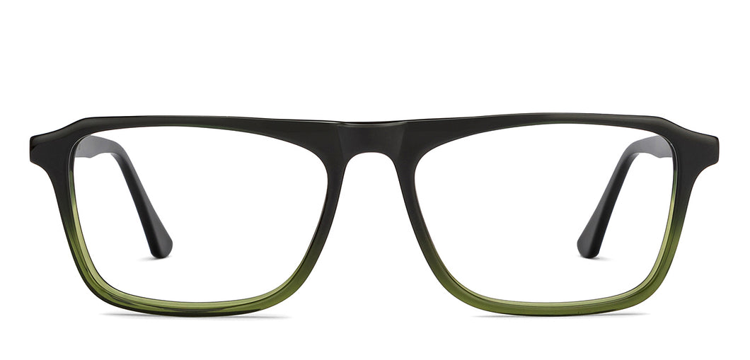 Black Rectangle Full Rim Unisex Eyeglasses by Vincent Chase-201244