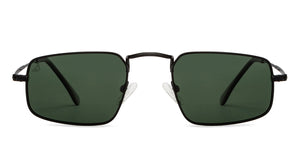 Black Rectangle Full Rim Unisex Sunglasses by Vincent Chase Polarized-204207