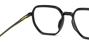 Black Geometric Full Rim Unisex Eyeglasses by Lenskart Air-201282