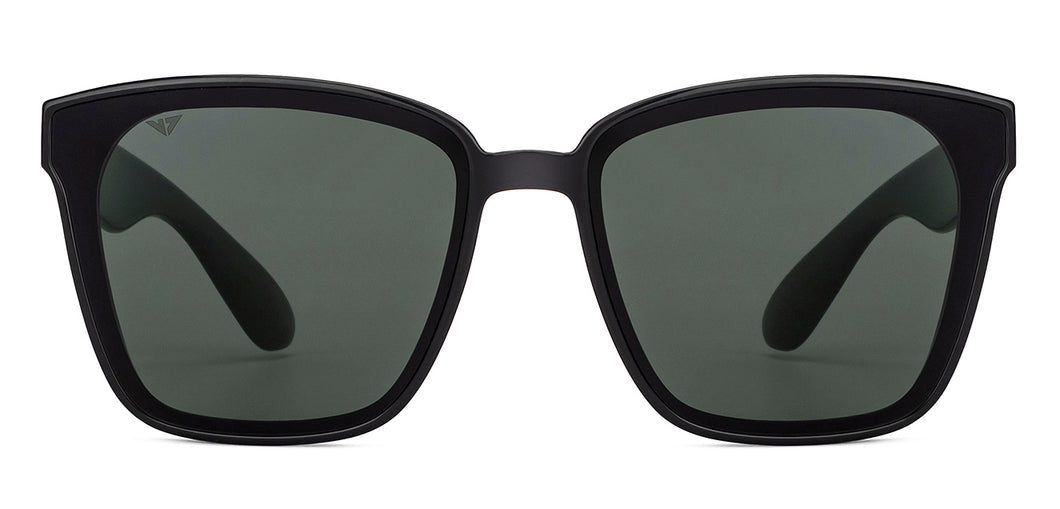 Black Wayfarer Full Rim Unisex Sunglasses by Vincent Chase-151519