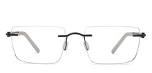 Load image into Gallery viewer, Black Rectangle Rimless Unisex Eyeglasses by Lenskart Air-200742