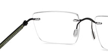 Load image into Gallery viewer, Black Rectangle Rimless Unisex Eyeglasses by Lenskart Air-200742