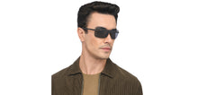 Load image into Gallery viewer, Black Square Rimless Unisex Sunglasses by John Jacobs-207025