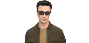 Black Square Rimless Unisex Sunglasses by John Jacobs-207025