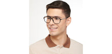 Load image into Gallery viewer, Black Aviator Full Rim Unisex Eyeglasses by Lenskart Air-201285