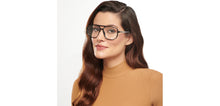 Load image into Gallery viewer, Black Aviator Full Rim Unisex Eyeglasses by Lenskart Air-201285
