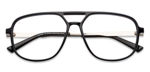 Black Aviator Full Rim Unisex Eyeglasses by Lenskart Air-201285