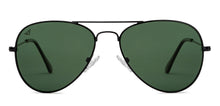 Load image into Gallery viewer, Black Aviator Full Rim Unisex Sunglasses by Vincent Chase Polarized-206463