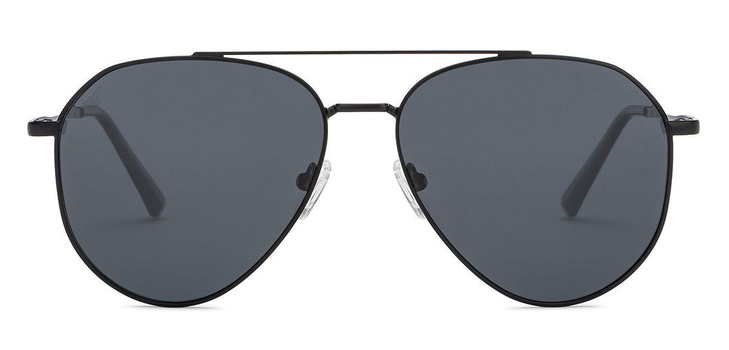 Black Aviator Full Rim Unisex Sunglasses by Vincent Chase Polarized-208911
