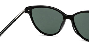 Black Cat Eye Full Rim Women Sunglasses by John Jacobs-208090