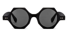 Load image into Gallery viewer, Black Geometric Full Rim Unisex Sunglasses by OJOS-209251