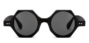 Black Geometric Full Rim Unisex Sunglasses by OJOS-209251