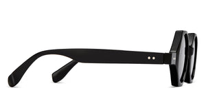 Black Geometric Full Rim Unisex Sunglasses by OJOS-209251