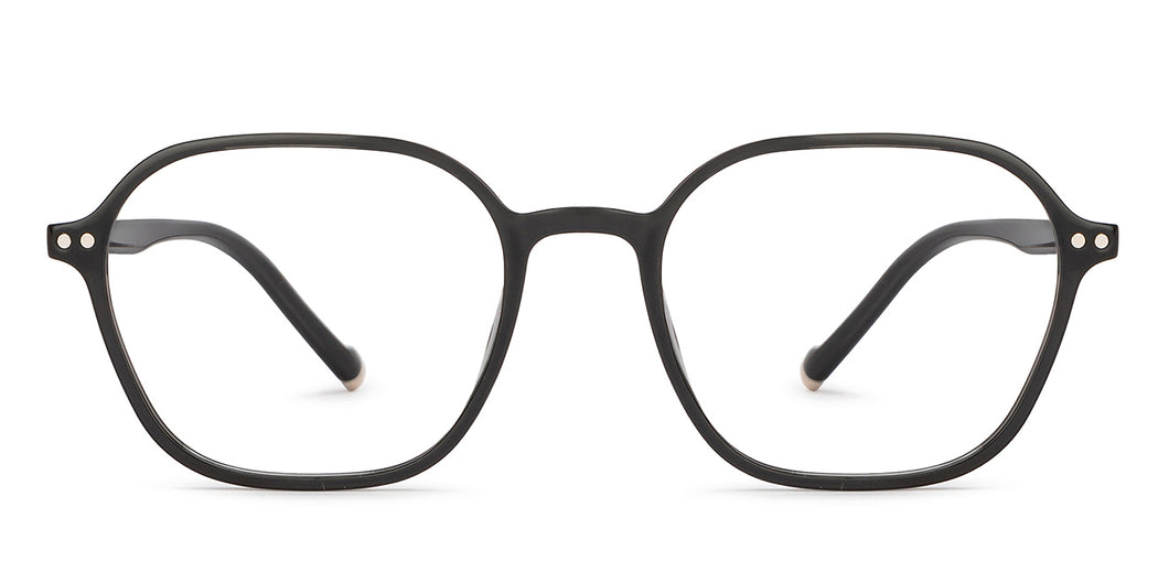 Black Geometric Full Rim Unisex Eyeglasses by Lenskart Air-206136