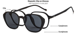 Black Geometric Full Rim Unisex Eyeglasses by Lenskart Air-206136