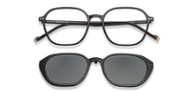 Load image into Gallery viewer, Black Geometric Full Rim Unisex Eyeglasses by Lenskart Air-206136