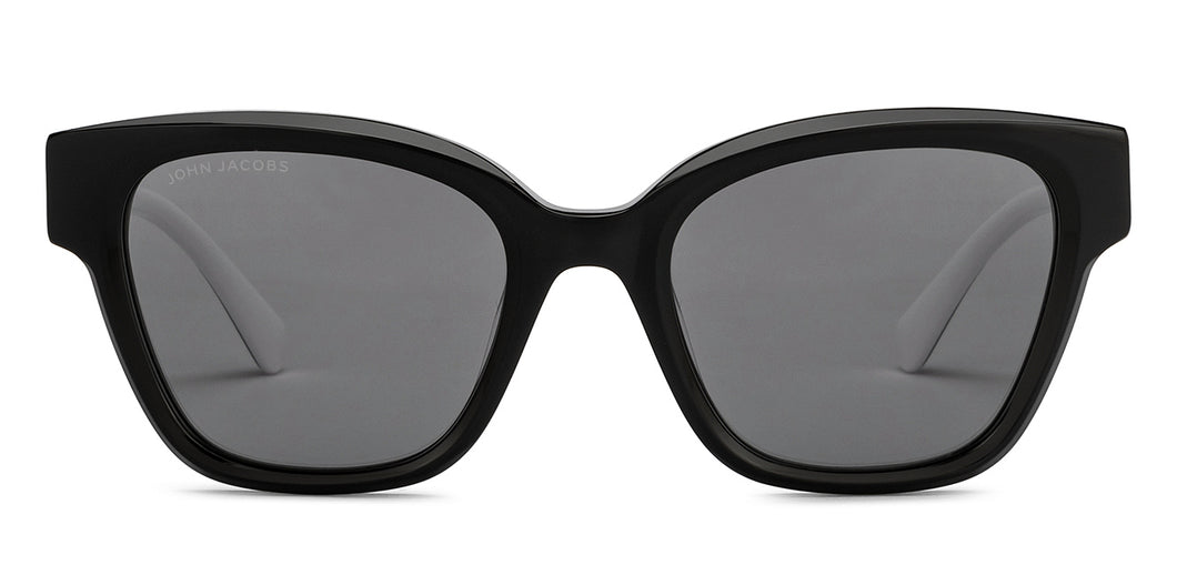 Black Square Full Rim Unisex Sunglasses by John Jacobs-208169