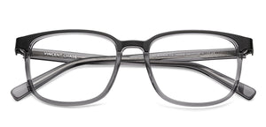 Grey Rectangle Full Rim Unisex Eyeglasses by Vincent Chase-150826