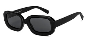 Black Rectangle Full Rim Unisex Sunglasses by Vincent Chase Polarized-151899
