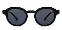 Load image into Gallery viewer, Black Round Full Rim Unisex Sunglasses by John Jacobs-208149