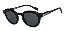 Load image into Gallery viewer, Black Round Full Rim Unisex Sunglasses by John Jacobs-208149