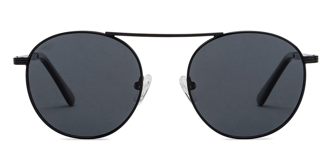 Black Round Full Rim Unisex Sunglasses by Vincent Chase Polarized-208631