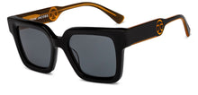 Load image into Gallery viewer, Black Square Full Rim Unisex Sunglasses by John Jacobs-208156