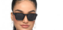Load image into Gallery viewer, Black Wayfarer Full Rim Unisex Sunglasses by John Jacobs-210237