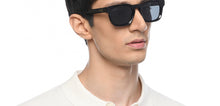Load image into Gallery viewer, Black Wayfarer Full Rim Unisex Sunglasses by John Jacobs-210237