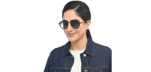 Black Aviator Full Rim Unisex Sunglasses by Vincent Chase Polarized-209326