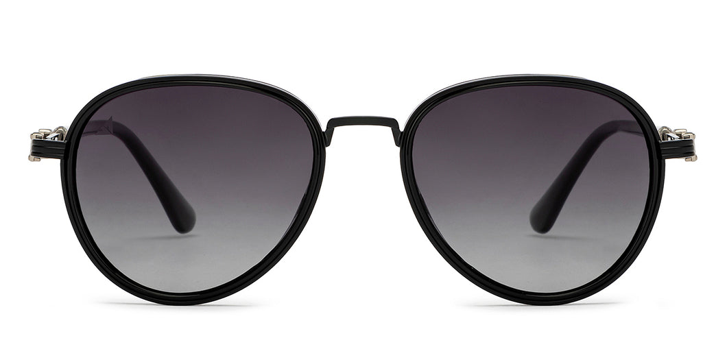 Black Aviator Full Rim Unisex Sunglasses by Vincent Chase Polarized-209326