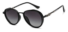 Load image into Gallery viewer, Black Aviator Full Rim Unisex Sunglasses by Vincent Chase Polarized-209326