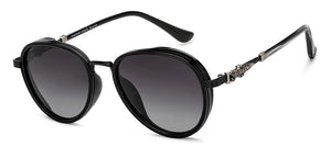 Black Aviator Full Rim Unisex Sunglasses by Vincent Chase Polarized-209326