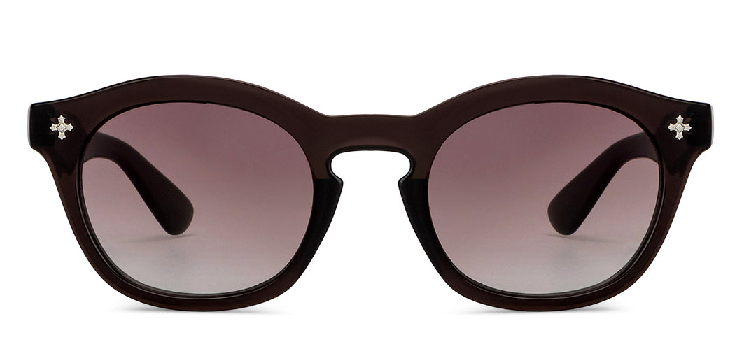 Grey Round Full Rim Kids Sunglasses by Hooper-200963