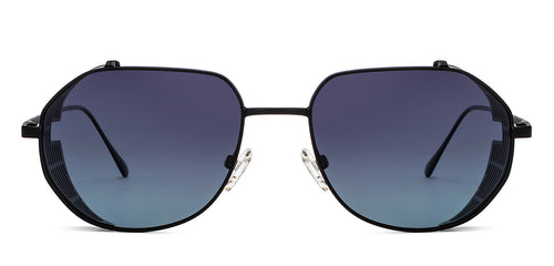 Black Round Full Rim Unisex Sunglasses by John Jacobs-152194